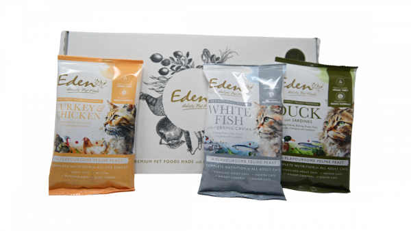 Eden Feline Feast kattenbrokjes 70g probeerverpakking